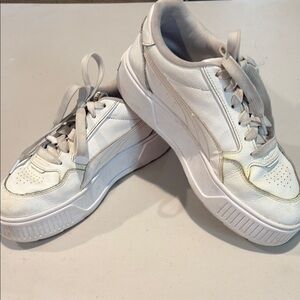 Puma - Karmen Rebelle women’s sneakers.  Platform sole. Size 9.  White